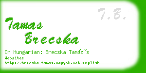 tamas brecska business card